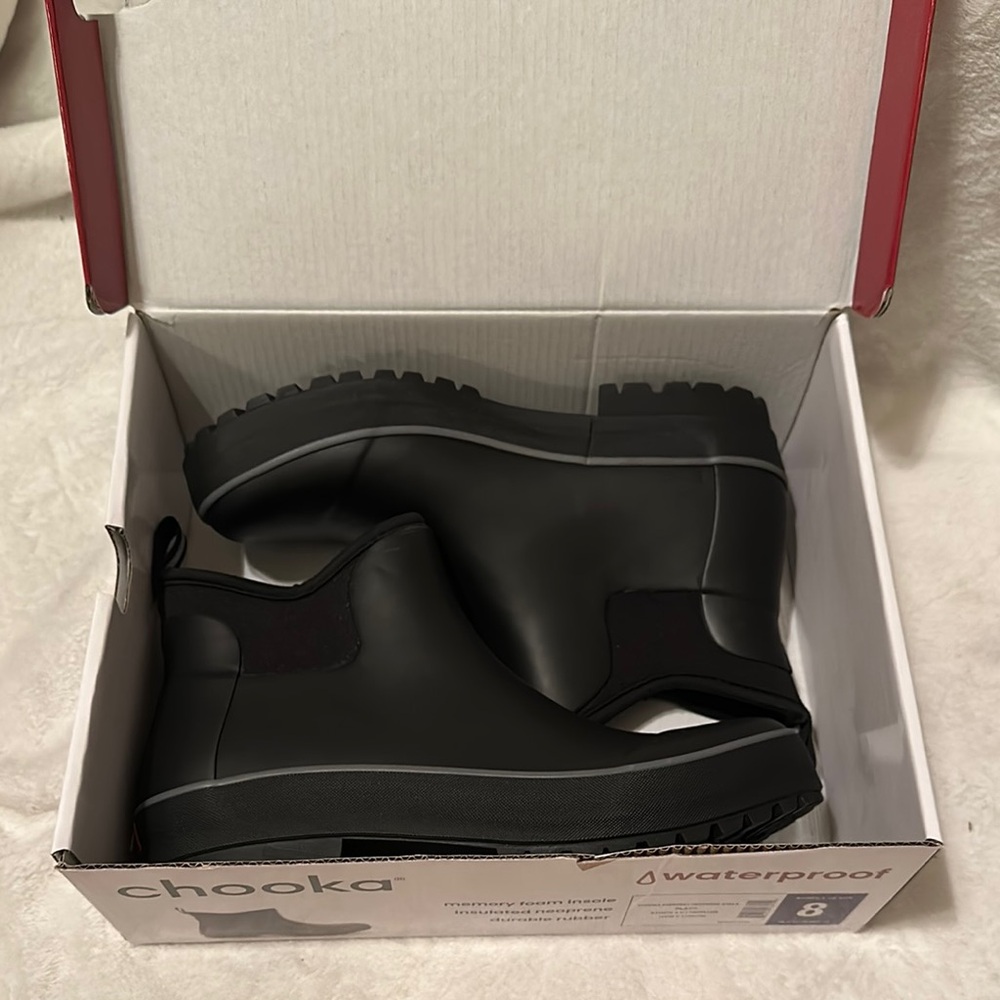 NEW-Chooka Black Waterproof Boots